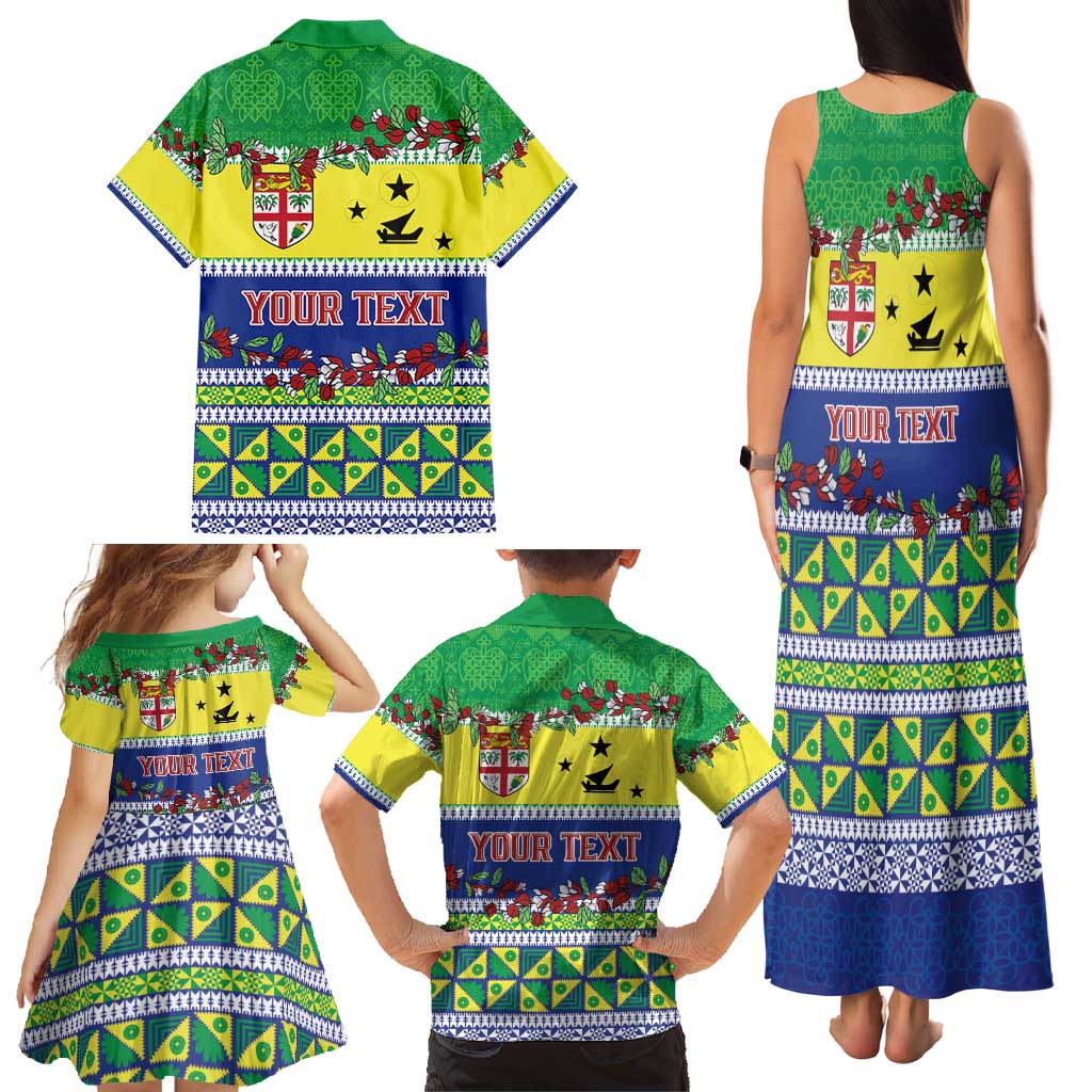 Personalised Malampa Fiji Forever Family Matching Tank Maxi Dress and Hawaiian Shirt Tagimoucia Polynesian Sand Drawing LT9 - Polynesian Pride