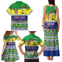 Personalised Malampa Fiji Forever Family Matching Tank Maxi Dress and Hawaiian Shirt Tagimoucia Polynesian Sand Drawing LT9 - Polynesian Pride