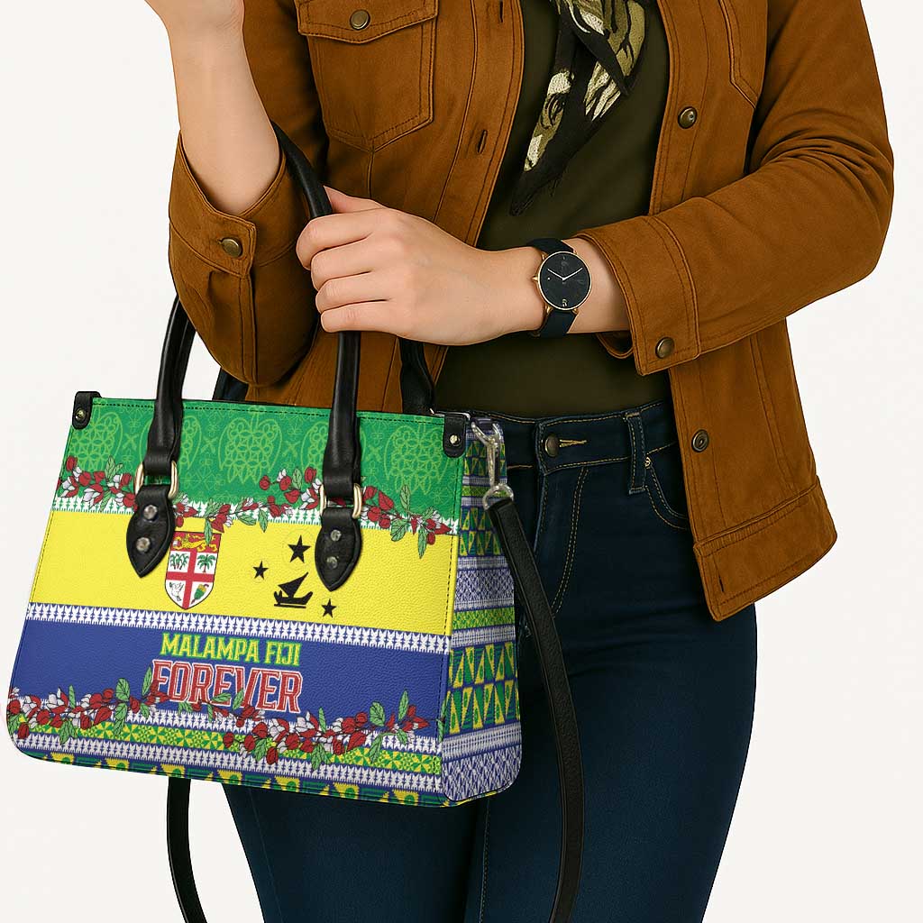 Malampa Fiji Forever Leather Bag Tagimoucia Polynesian Sand Drawing - Polynesian Pride