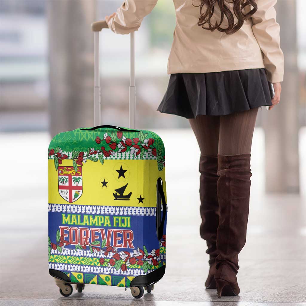 Malampa Fiji Forever Luggage Cover Tagimoucia Polynesian Sand Drawing - Polynesian Pride