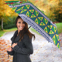 Malampa Fiji Forever Umbrella Tagimoucia Polynesian Sand Drawing - Polynesian Pride