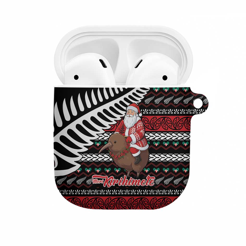 New Zealand Kiwi Santa Christmas AirPods Case He Wairua Kirihimete - Polynesian Pride