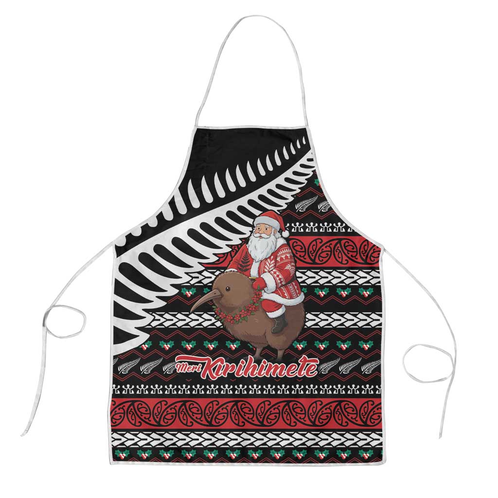 New Zealand Kiwi Santa Christmas Apron He Wairua Kirihimete - Polynesian Pride