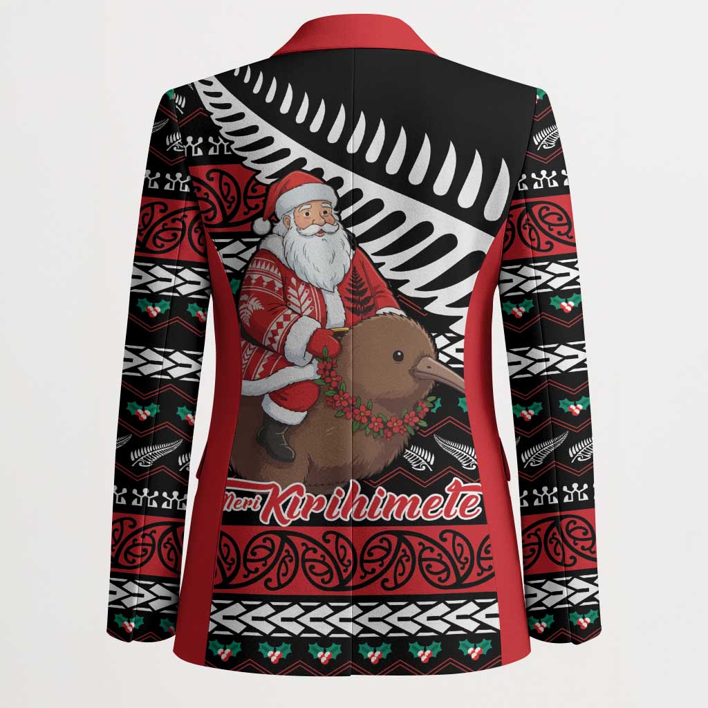 New Zealand Kiwi Santa Christmas Blazer He Wairua Kirihimete - Polynesian Pride