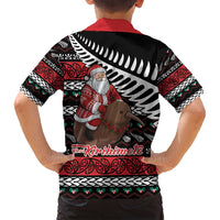 New Zealand Kiwi Santa Christmas Family Matching Off Shoulder Maxi Dress and Hawaiian Shirt He Wairua Kirihimete LT9 - Polynesian Pride