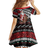New Zealand Kiwi Santa Christmas Family Matching Off Shoulder Short Dress and Hawaiian Shirt He Wairua Kirihimete LT9 - Polynesian Pride