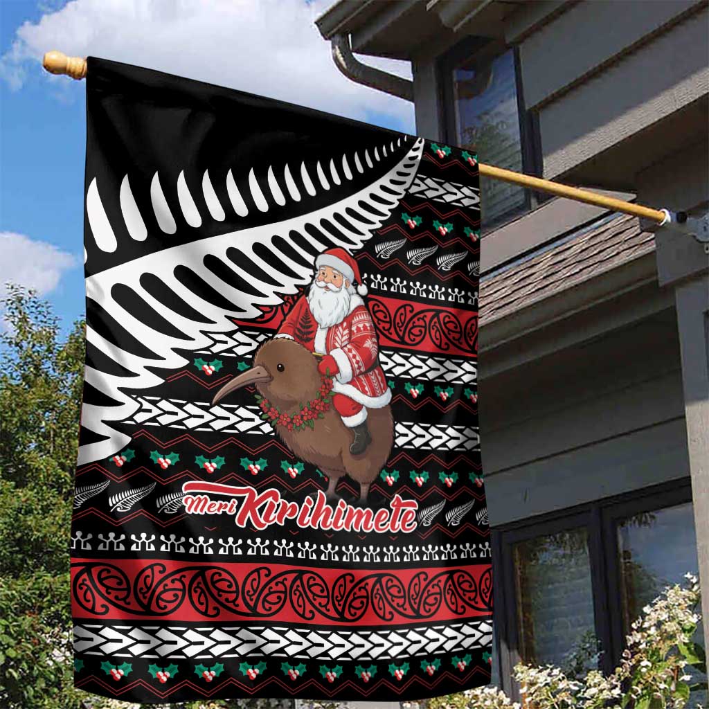 New Zealand Kiwi Santa Christmas Garden Flag He Wairua Kirihimete LT9 - Polynesian Pride