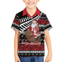 New Zealand Kiwi Santa Christmas Hawaiian Shirt He Wairua Kirihimete LT9 - Polynesian Pride