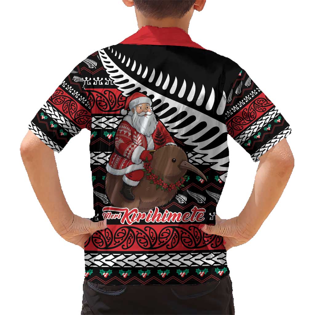 New Zealand Kiwi Santa Christmas Hawaiian Shirt He Wairua Kirihimete LT9 - Polynesian Pride