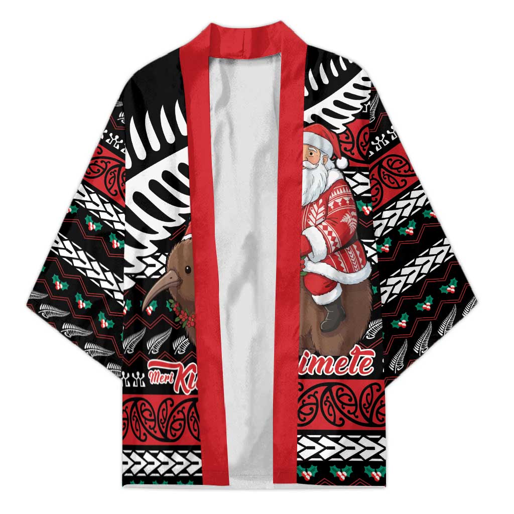 New Zealand Kiwi Santa Christmas Kimono He Wairua Kirihimete - Polynesian Pride