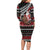 New Zealand Kiwi Santa Christmas Long Sleeve Bodycon Dress He Wairua Kirihimete - Polynesian Pride