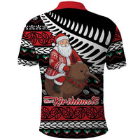 New Zealand Kiwi Santa Christmas Polo Shirt He Wairua Kirihimete LT9 - Polynesian Pride