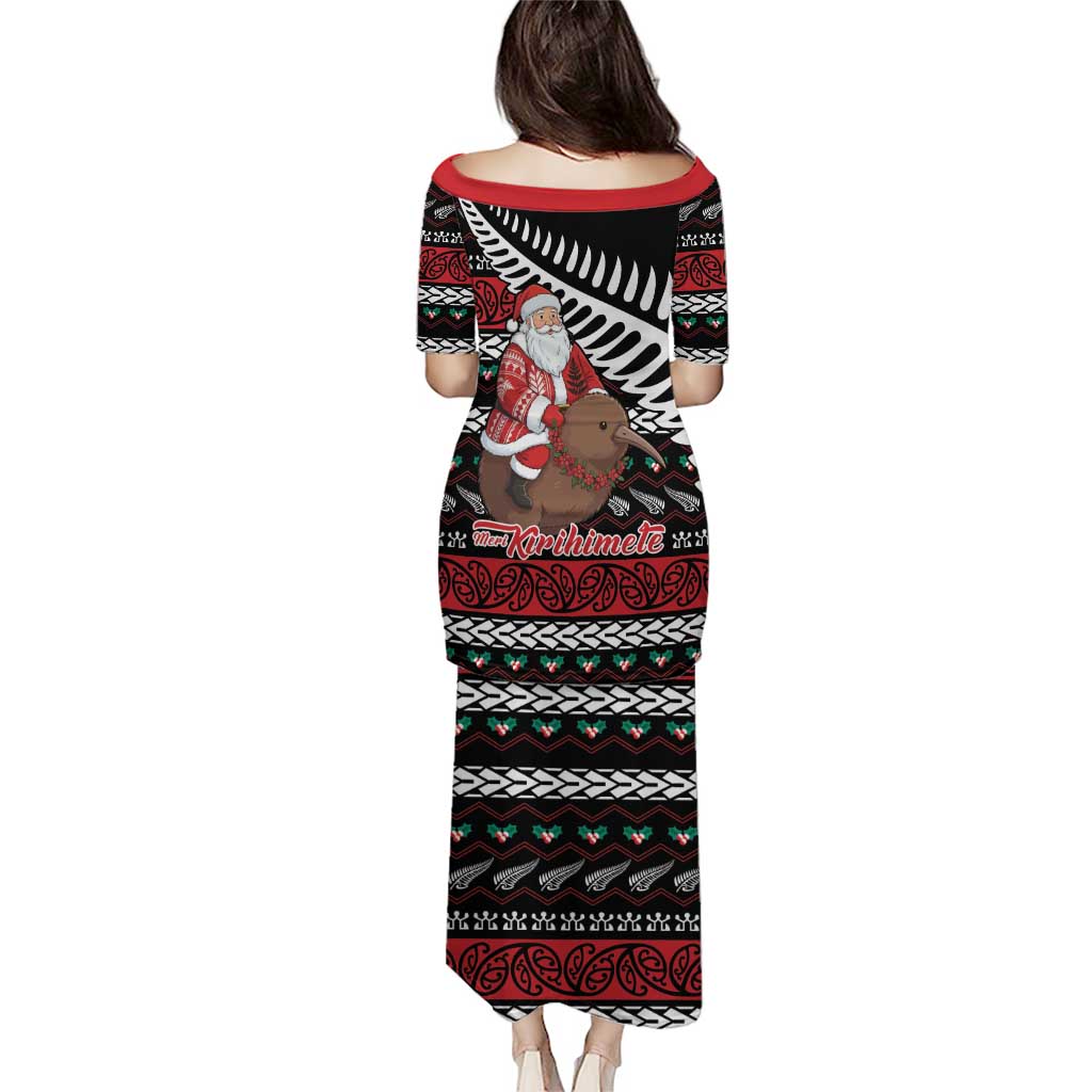 New Zealand Kiwi Santa Christmas Puletasi He Wairua Kirihimete - Polynesian Pride