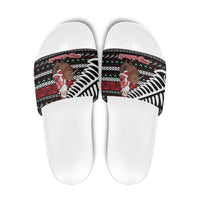 New Zealand Kiwi Santa Christmas Slide Sandals He Wairua Kirihimete - Polynesian Pride