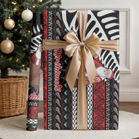 New Zealand Kiwi Santa Christmas Wrapping Paper He Wairua Kirihimete - Polynesian Pride