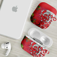 Personalised New Zealand Koru Pohutukawa AirPods Case Meri Kirihimete Aroha for Christmas - Polynesian Pride
