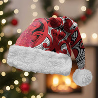 Personalised New Zealand Koru Pohutukawa Christmas Santa Hat Meri Kirihimete Aroha for Christmas - Polynesian Pride