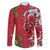 Personalised New Zealand Koru Pohutukawa Family Matching Off Shoulder Maxi Dress and Hawaiian Shirt Meri Kirihimete Aroha for Christmas - Polynesian Pride