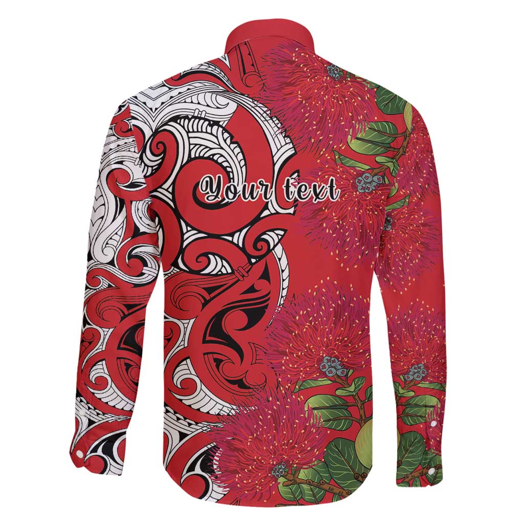 Personalised New Zealand Koru Pohutukawa Family Matching Off Shoulder Maxi Dress and Hawaiian Shirt Meri Kirihimete Aroha for Christmas LT9 - Polynesian Pride