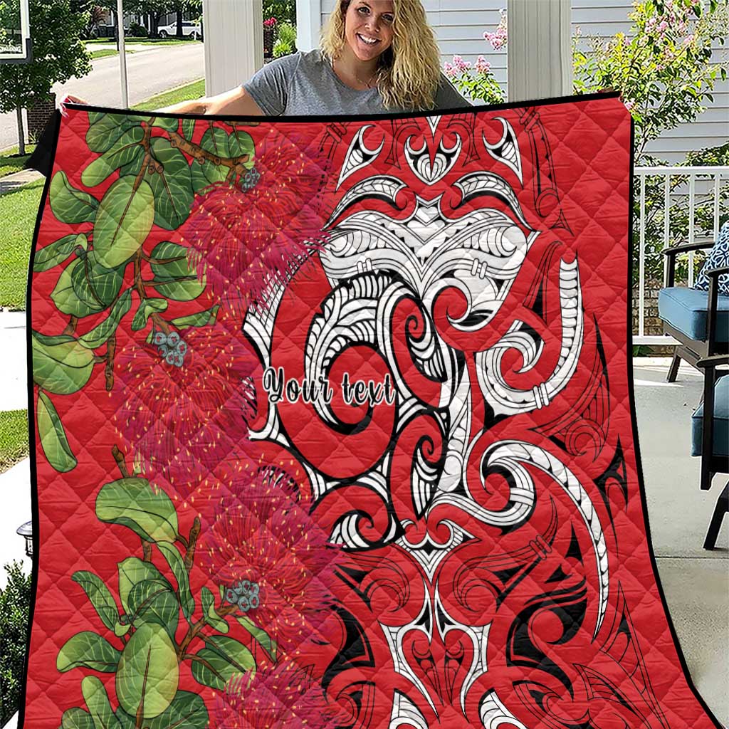 Personalised New Zealand Koru Pohutukawa Quilt Meri Kirihimete Aroha for Christmas - Polynesian Pride