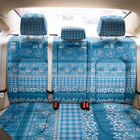 Hawaiian Hibiscus Honu Back Car Seat Cover Blue Mele Kalikimaka Palaka Spirit LT9 - Polynesian Pride