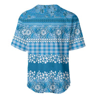 Hawaiian Hibiscus Honu Baseball Jersey Blue Mele Kalikimaka Palaka Spirit - Polynesian Pride