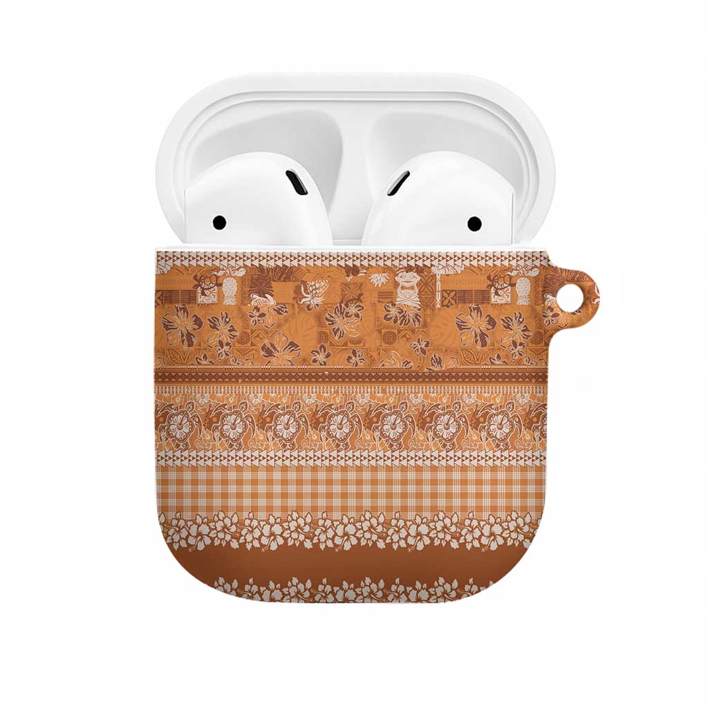 Hawaiian Hibiscus Honu AirPods Case Gold Mele Kalikimaka Palaka Spirit - Polynesian Pride