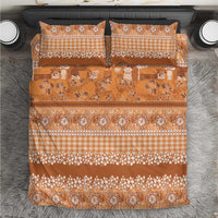 Hawaiian Hibiscus Honu Bedding Set Gold Mele Kalikimaka Palaka Spirit - Polynesian Pride