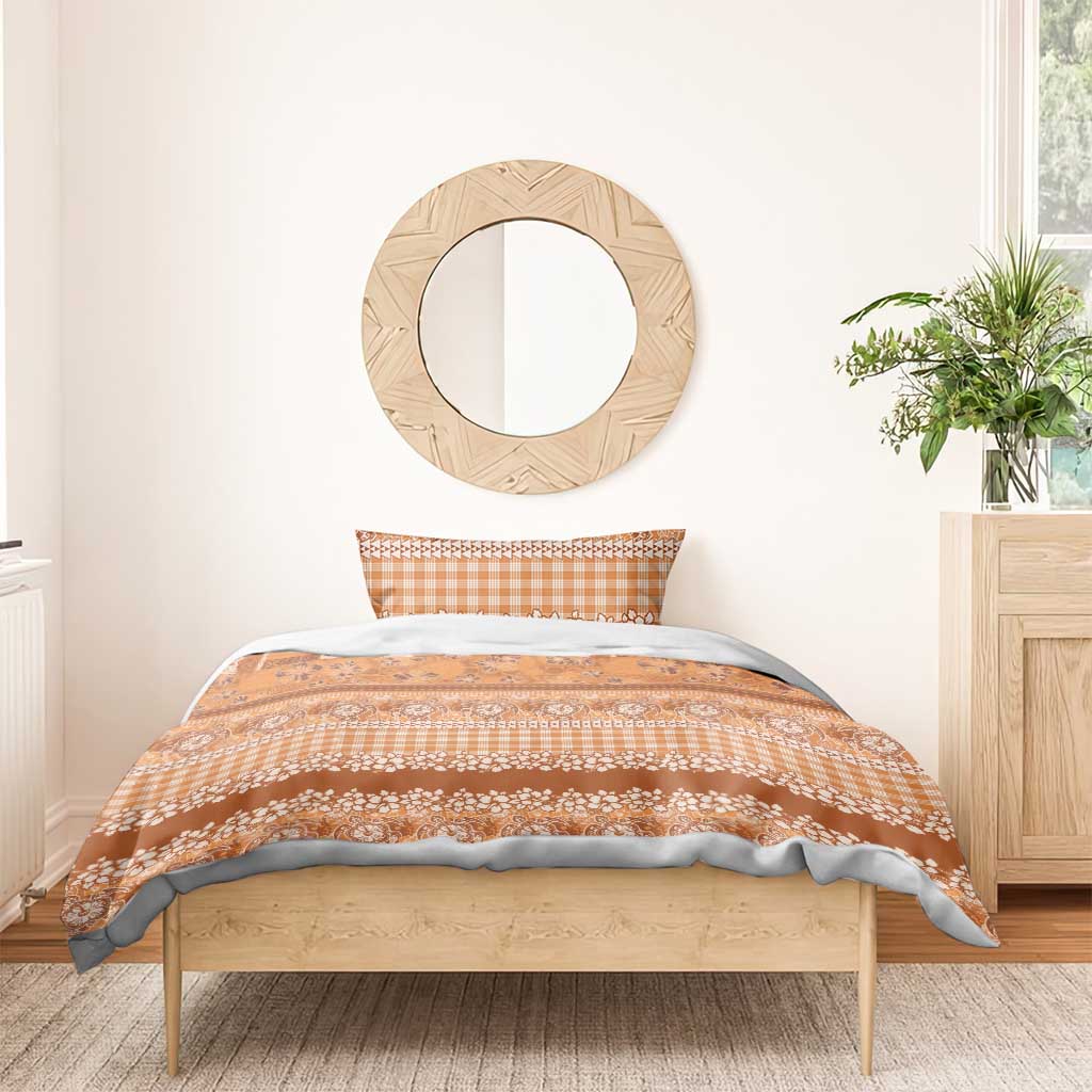 Hawaiian Hibiscus Honu Bedding Set Gold Mele Kalikimaka Palaka Spirit - Polynesian Pride