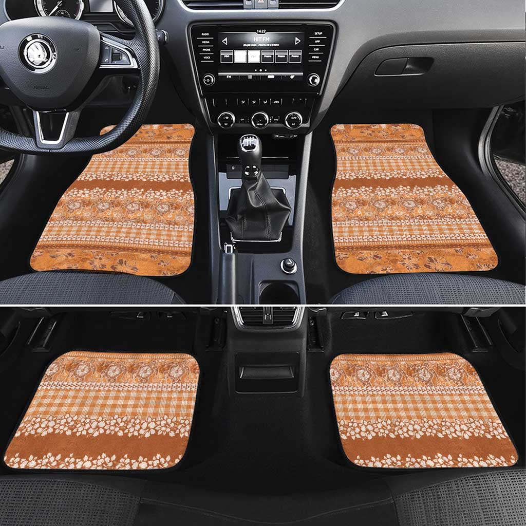 Hawaiian Hibiscus Honu Car Mats Gold Mele Kalikimaka Palaka Spirit - Polynesian Pride