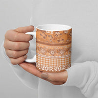 Hawaiian Hibiscus Honu Ceramic Mug Gold Mele Kalikimaka Palaka Spirit LT9 - Polynesian Pride