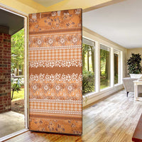 Hawaiian Hibiscus Honu Door Cover Gold Mele Kalikimaka Palaka Spirit - Polynesian Pride