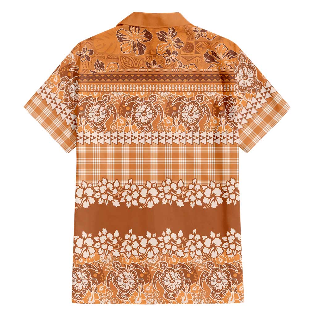 Hawaiian Hibiscus Honu Family Matching Off Shoulder Maxi Dress and Hawaiian Shirt Gold Mele Kalikimaka Palaka Spirit LT9 - Polynesian Pride