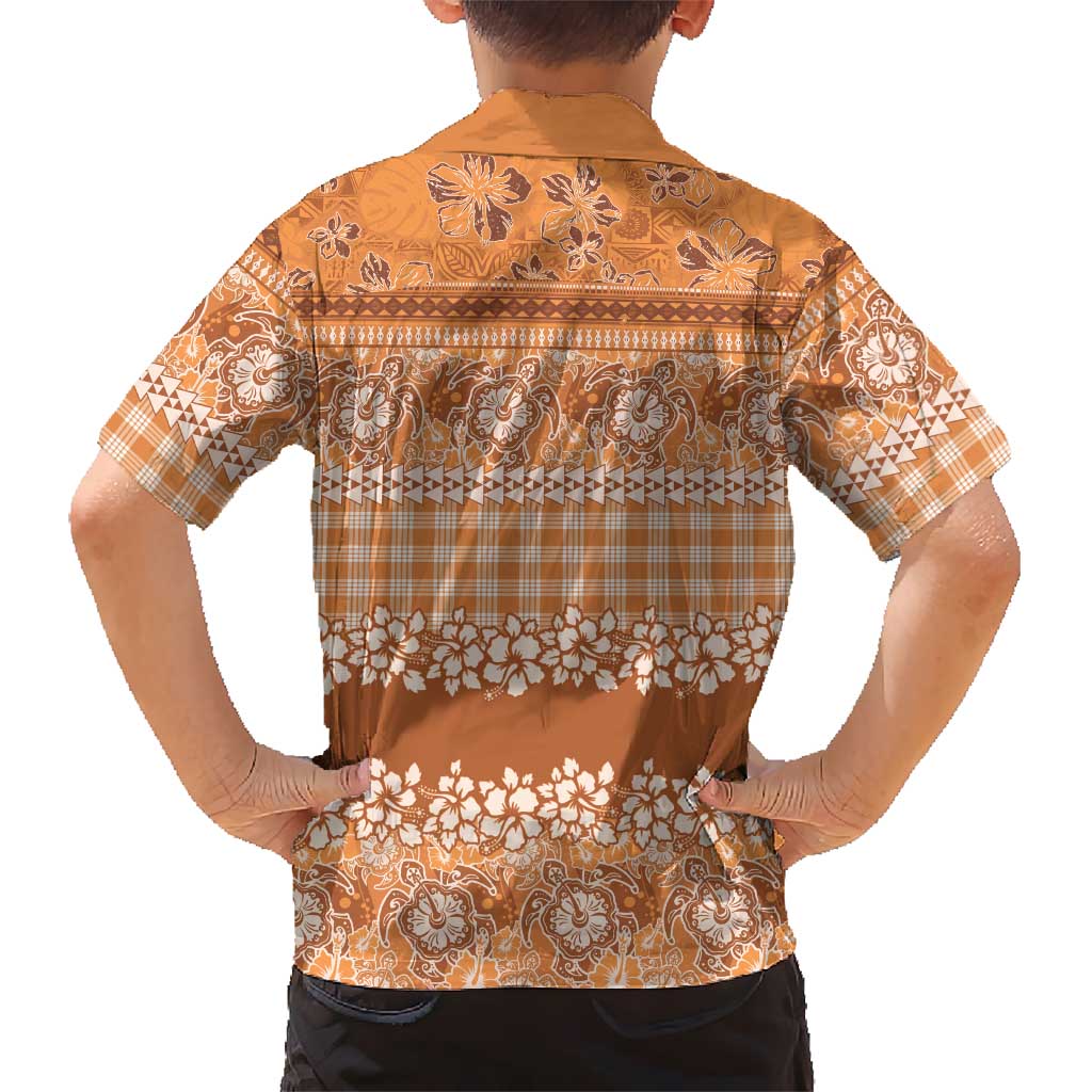 Hawaiian Hibiscus Honu Family Matching Puletasi and Hawaiian Shirt Gold Mele Kalikimaka Palaka Spirit LT9 - Polynesian Pride