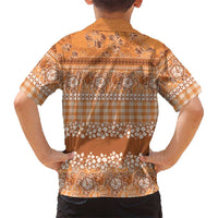 Hawaiian Hibiscus Honu Family Matching Puletasi and Hawaiian Shirt Gold Mele Kalikimaka Palaka Spirit LT9 - Polynesian Pride