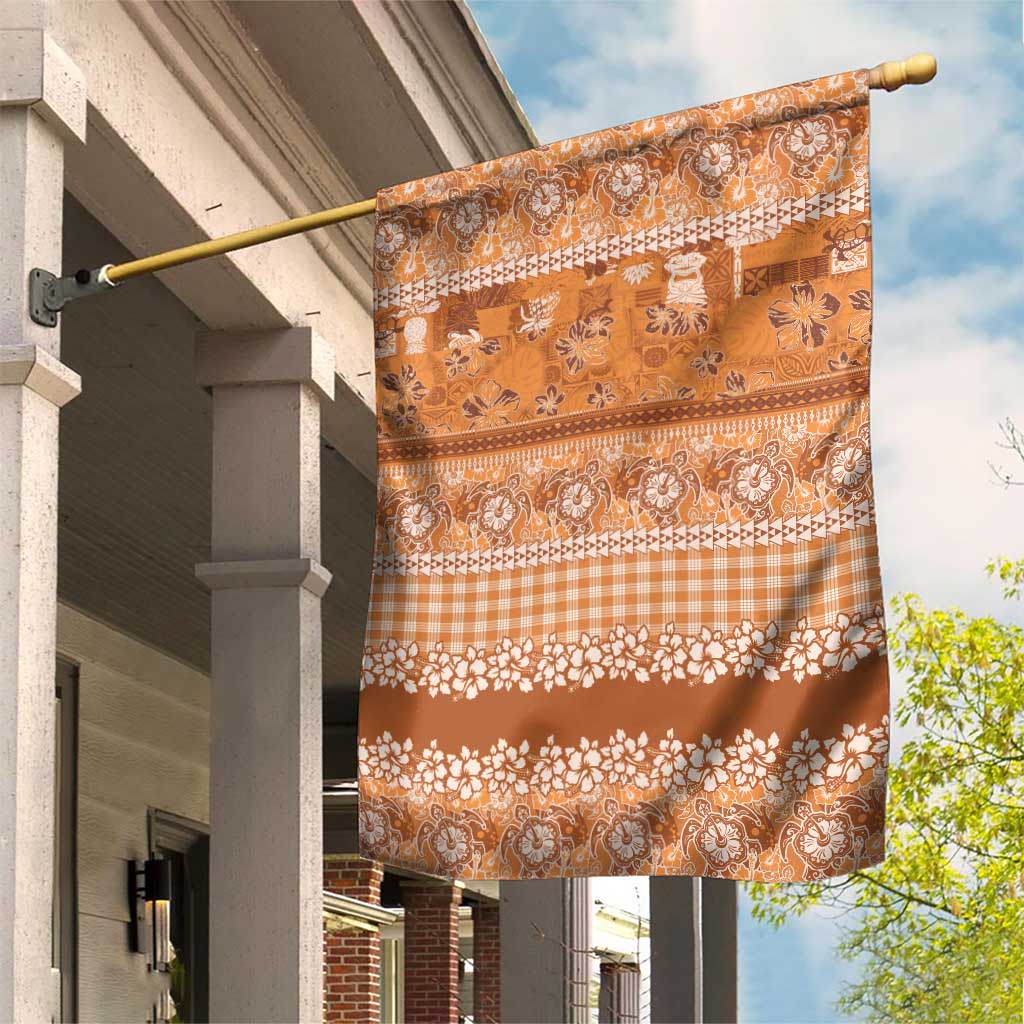 Hawaiian Hibiscus Honu Garden Flag Gold Mele Kalikimaka Palaka Spirit - Polynesian Pride