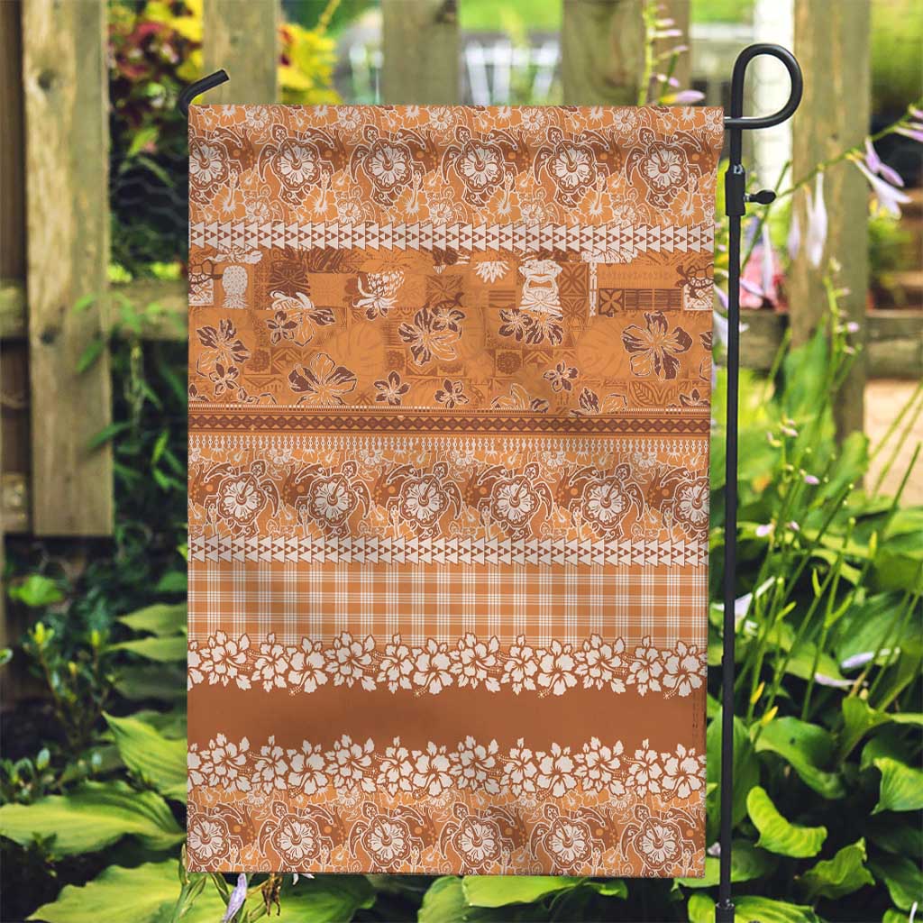 Hawaiian Hibiscus Honu Garden Flag Gold Mele Kalikimaka Palaka Spirit - Polynesian Pride