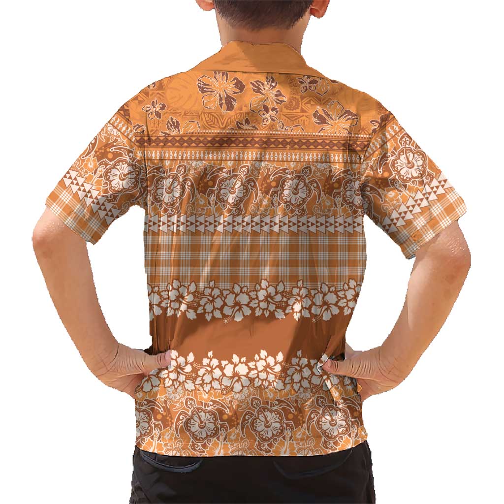 Hawaiian Hibiscus Honu Hawaiian Shirt Gold Mele Kalikimaka Palaka Spirit - Polynesian Pride