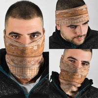 Hawaiian Hibiscus Honu Neck Gaiter Gold Mele Kalikimaka Palaka Spirit - Polynesian Pride