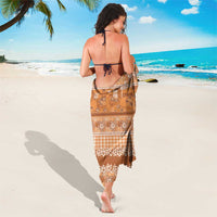 Hawaiian Hibiscus Honu Sarong Gold Mele Kalikimaka Palaka Spirit - Polynesian Pride