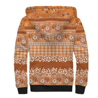 Hawaiian Hibiscus Honu Sherpa Hoodie Gold Mele Kalikimaka Palaka Spirit - Polynesian Pride