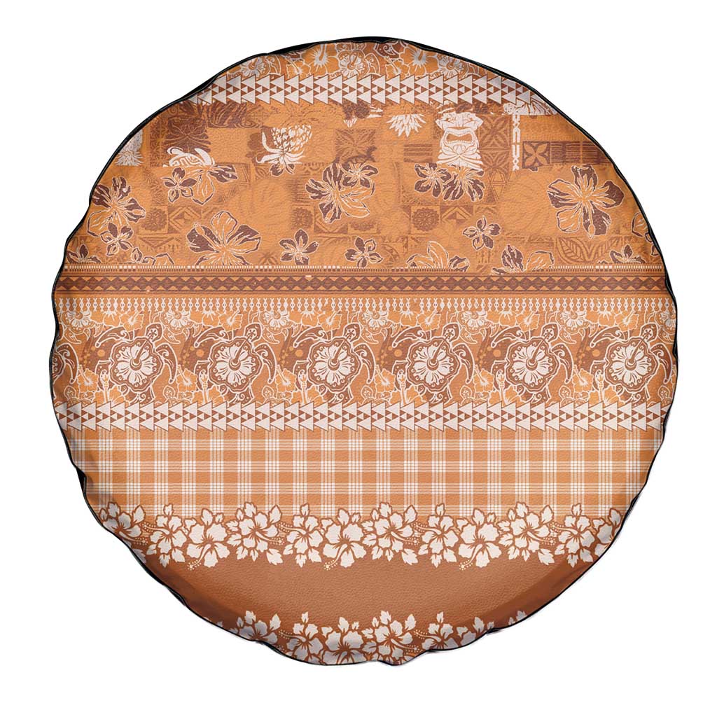 Hawaiian Hibiscus Honu Spare Tire Cover Gold Mele Kalikimaka Palaka Spirit - Polynesian Pride