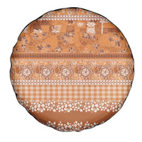 Hawaiian Hibiscus Honu Spare Tire Cover Gold Mele Kalikimaka Palaka Spirit - Polynesian Pride