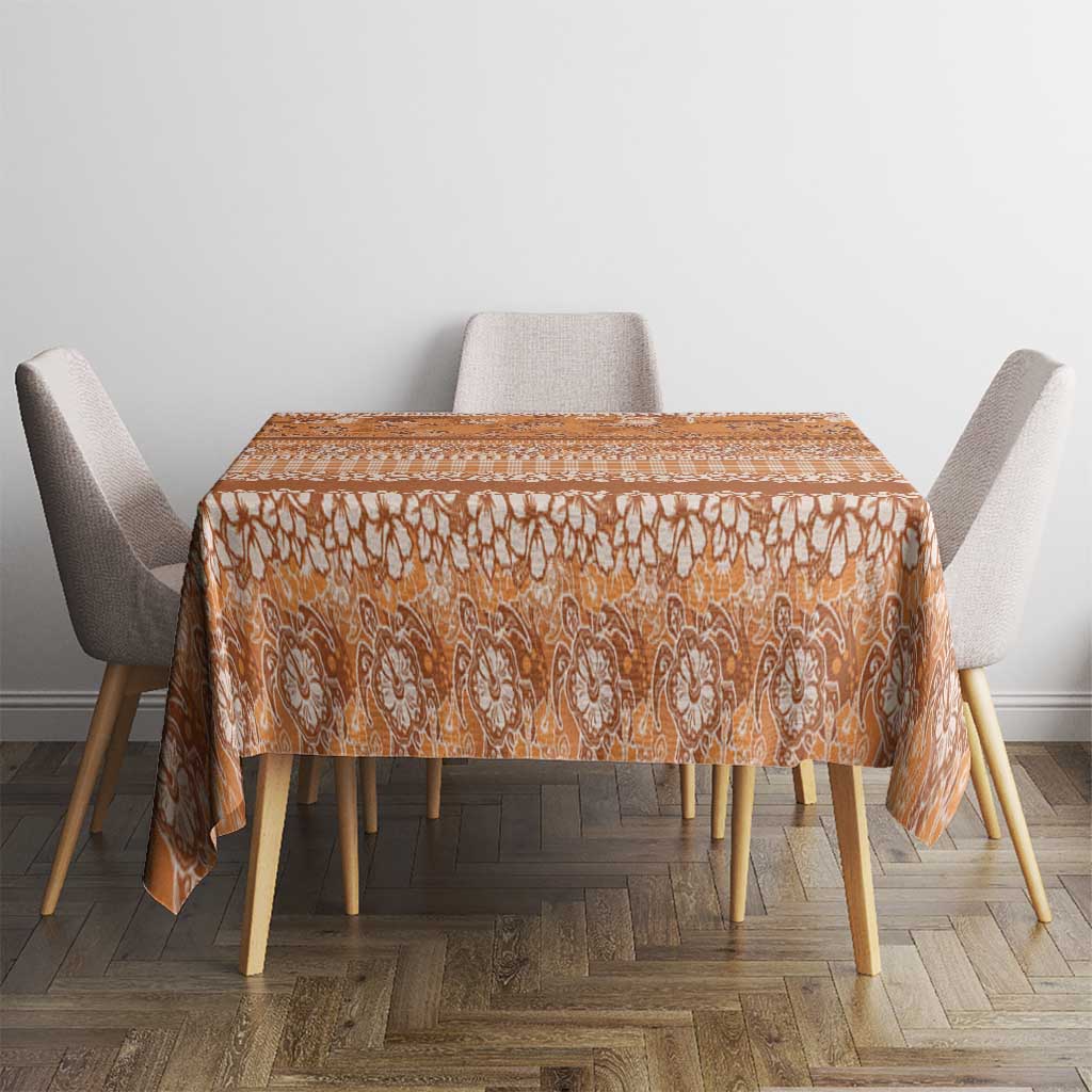 Hawaiian Hibiscus Honu Tablecloth Gold Mele Kalikimaka Palaka Spirit - Polynesian Pride