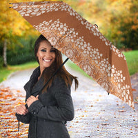 Hawaiian Hibiscus Honu Umbrella Gold Mele Kalikimaka Palaka Spirit - Polynesian Pride