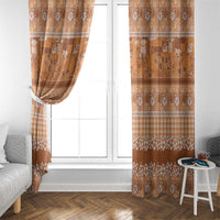 Hawaiian Hibiscus Honu Window Curtain Gold Mele Kalikimaka Palaka Spirit - Polynesian Pride