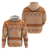 Hawaiian Hibiscus Honu Zip Hoodie Gold Mele Kalikimaka Palaka Spirit LT9 - Polynesian Pride