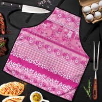 Hawaiian Hibiscus Honu Apron Pink Mele Kalikimaka Palaka Spirit LT9 Pink - Polynesian Pride