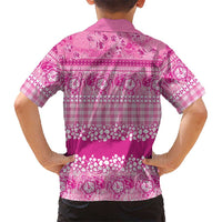 Hawaiian Hibiscus Honu Family Matching Long Sleeve Bodycon Dress and Hawaiian Shirt Pink Mele Kalikimaka Palaka Spirit LT9 - Polynesian Pride