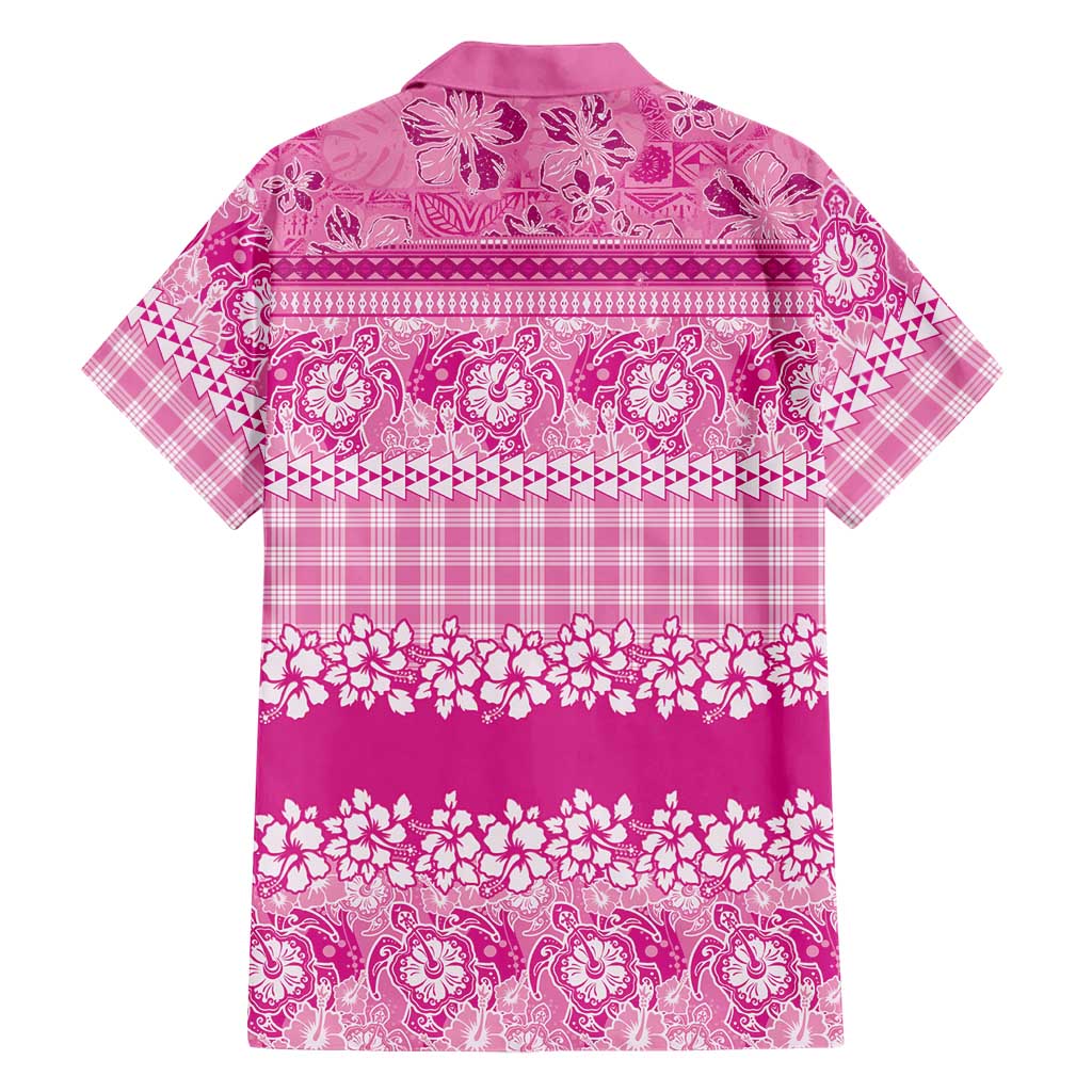 Hawaiian Hibiscus Honu Family Matching Mermaid Dress and Hawaiian Shirt Pink Mele Kalikimaka Palaka Spirit LT9 - Polynesian Pride